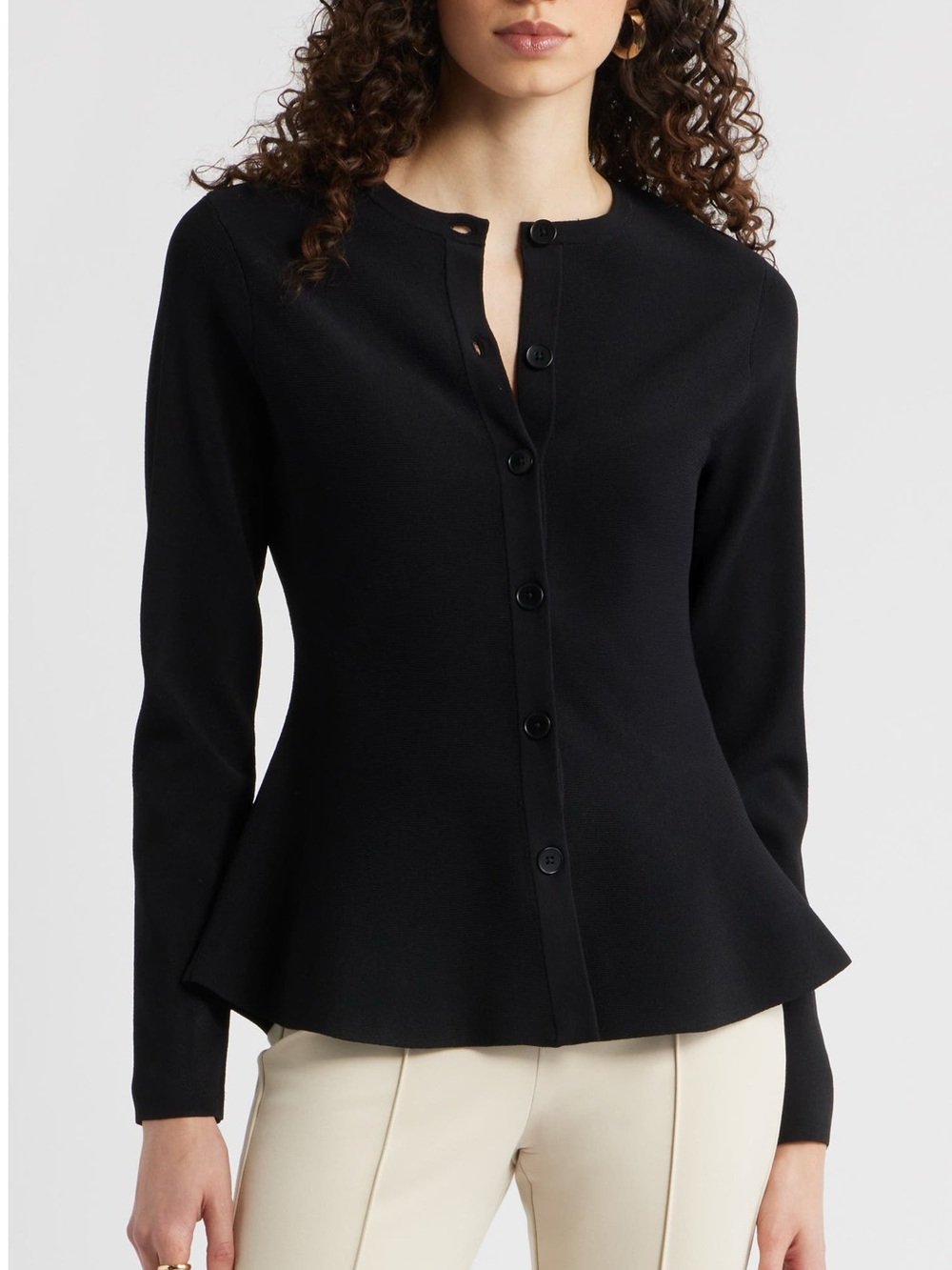 Nordstrom Flared Crewneck Cardigan. Size S Women #561
